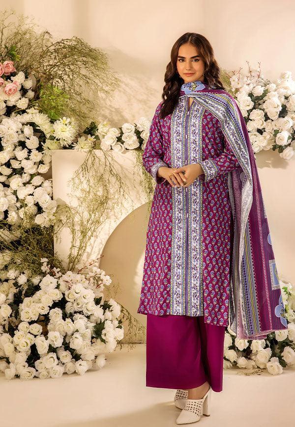 3 Pc Digital Printed Suit By Safwa Brand