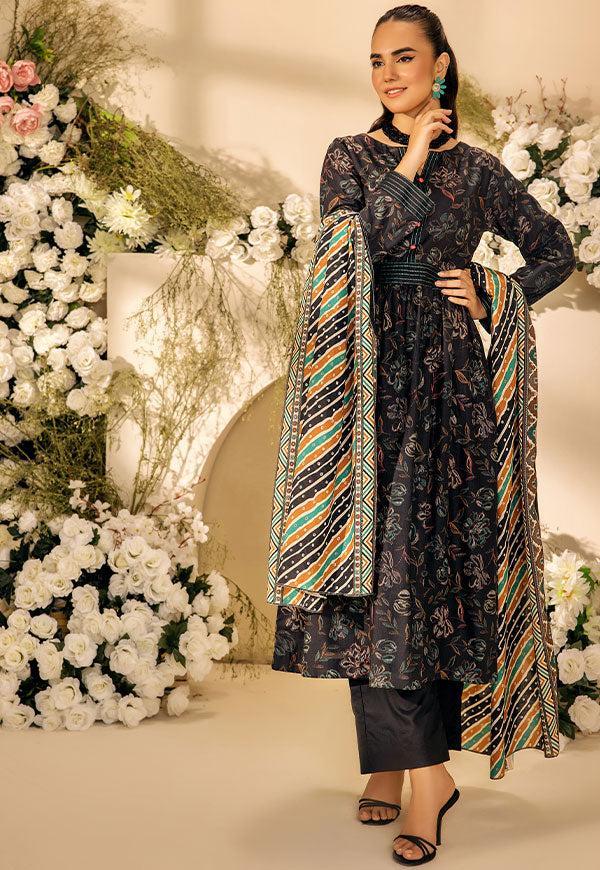 3 Pc Digital Printed Suit By Safwa Brand