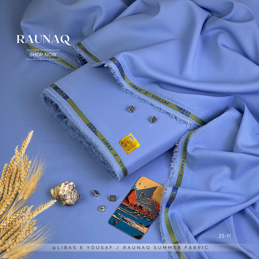 RAUNAQ  By | Libas-E-Yousaf |
Premium Quality Unstitched Four Seasons Fabric Wash & Wear