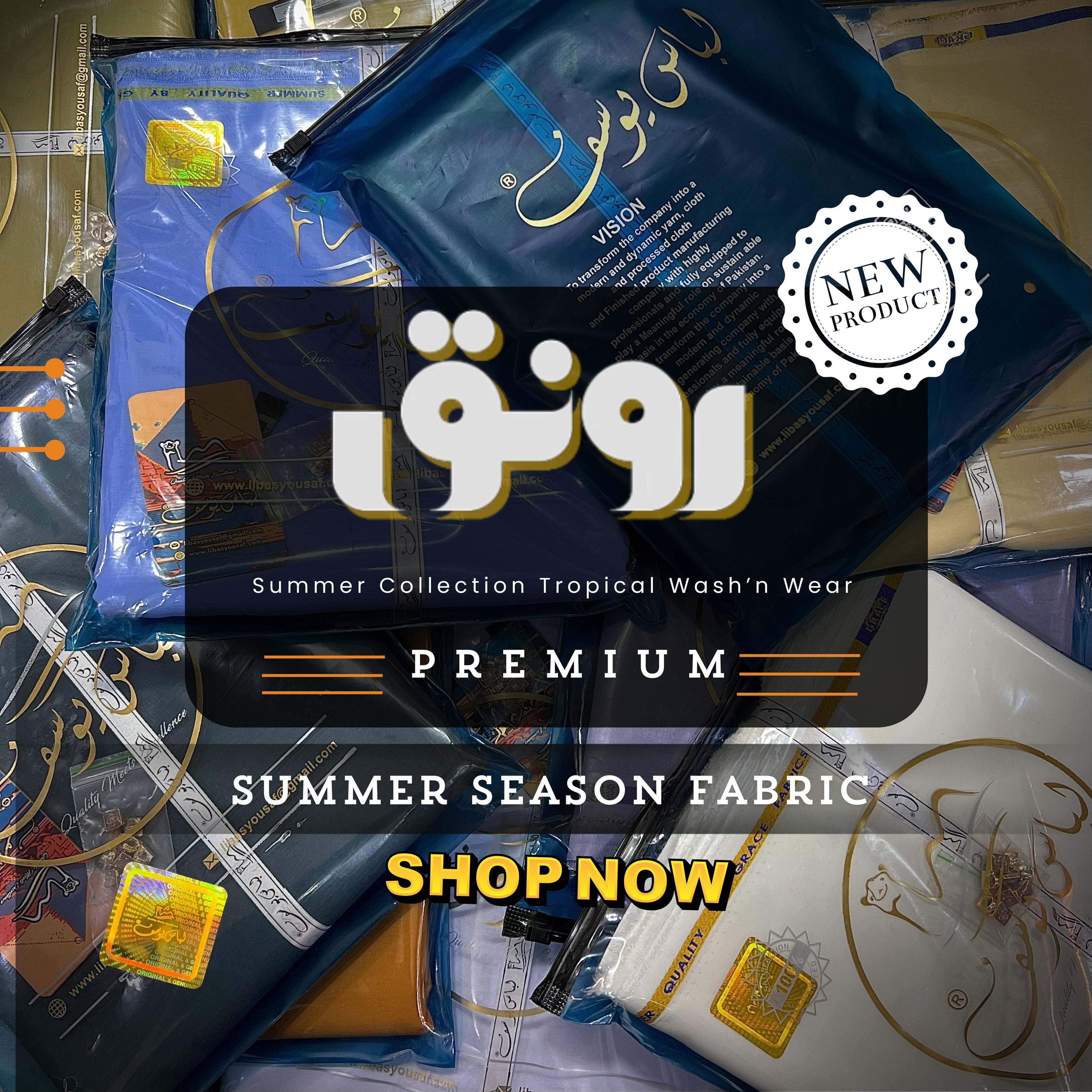 RAUNAQ  By | Libas-E-Yousaf |
Premium Quality Unstitched Four Seasons Fabric Wash & Wear