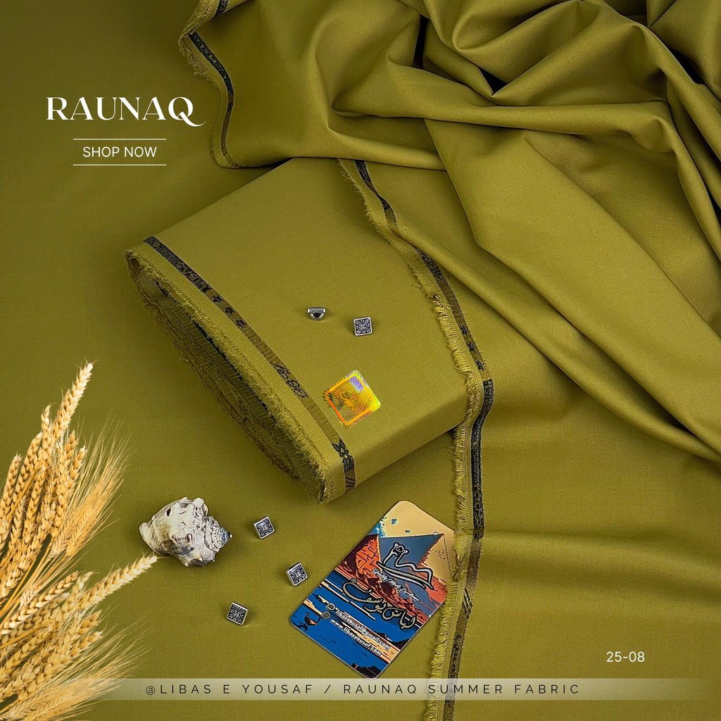 RAUNAQ  By | Libas-E-Yousaf |
Premium Quality Unstitched Four Seasons Fabric Wash & Wear