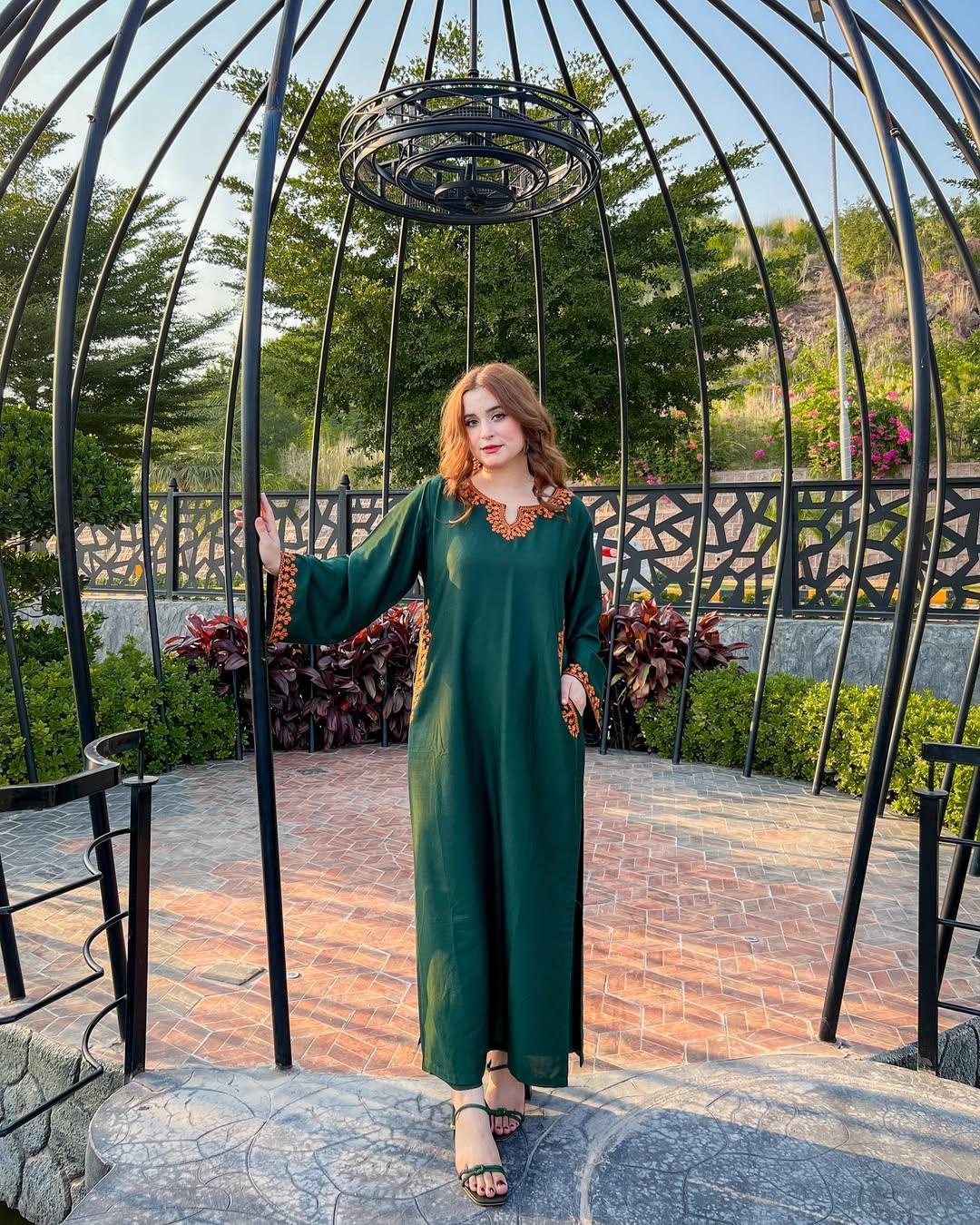 Hira Noor Stylish Women's Embroidered Shirt And Trouser Set - 2 Pcs