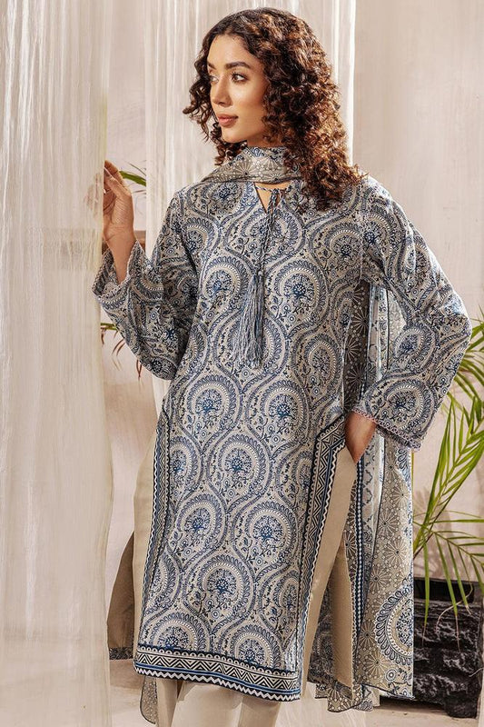 Safwa -3 Pcs Digital Printed Doria Lawn Unstitched Suit,
