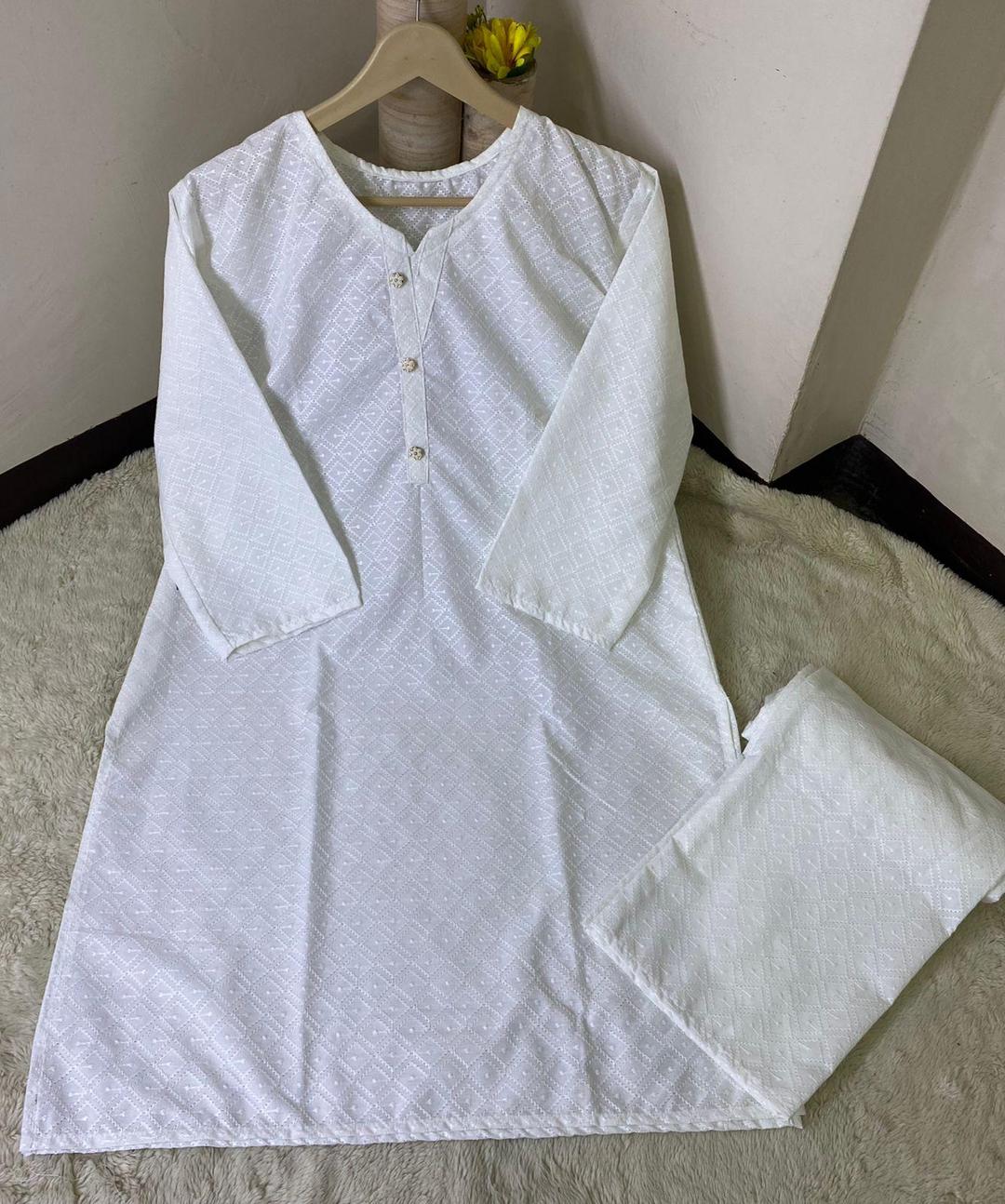 Chikankari 2 Pc Embroidered Shirt And Trouser