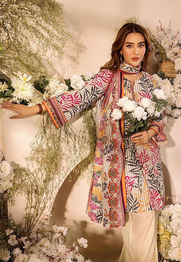 3 Pc Digital Printed Suit By Safwa Brand