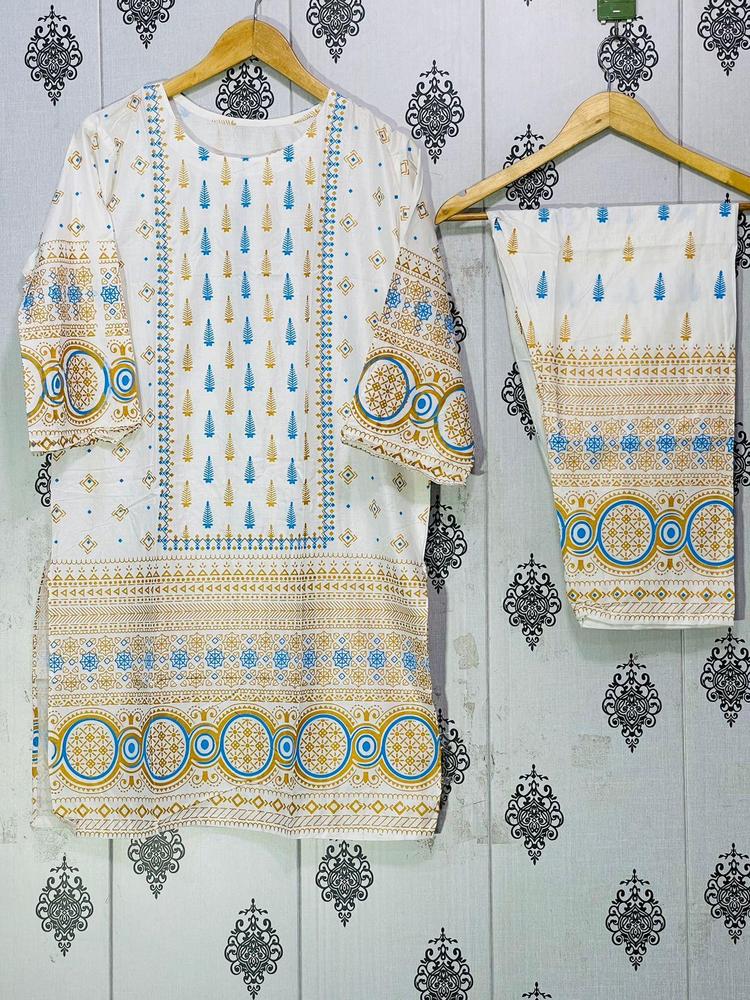 Bareeze 2 Pc Women's Stitched Linen Printed Suit