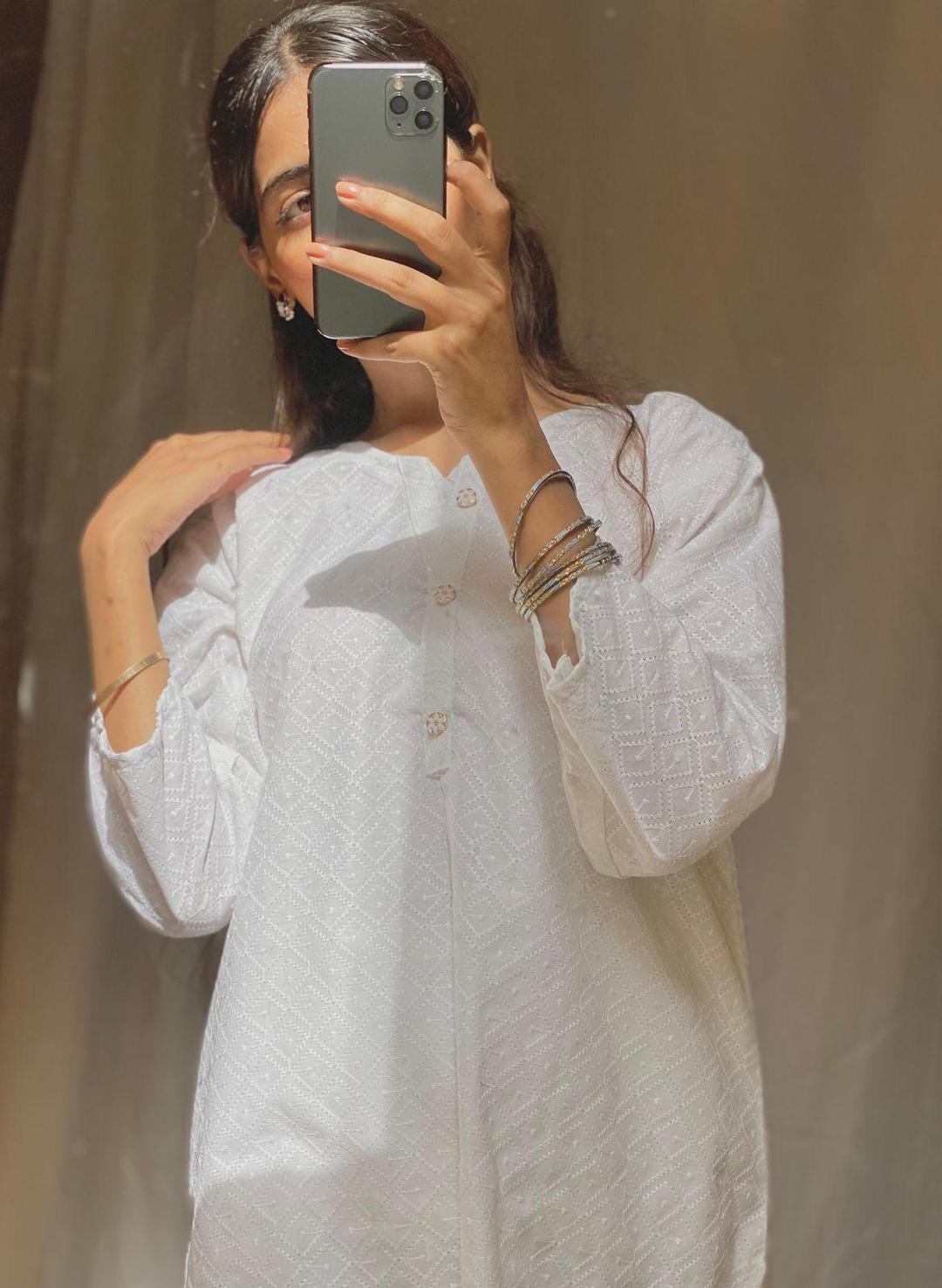 Chikankari 2 Pc Embroidered Shirt And Trouser