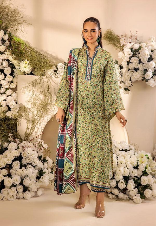 3 Pc Digital Printed Suit By Safwa Brand