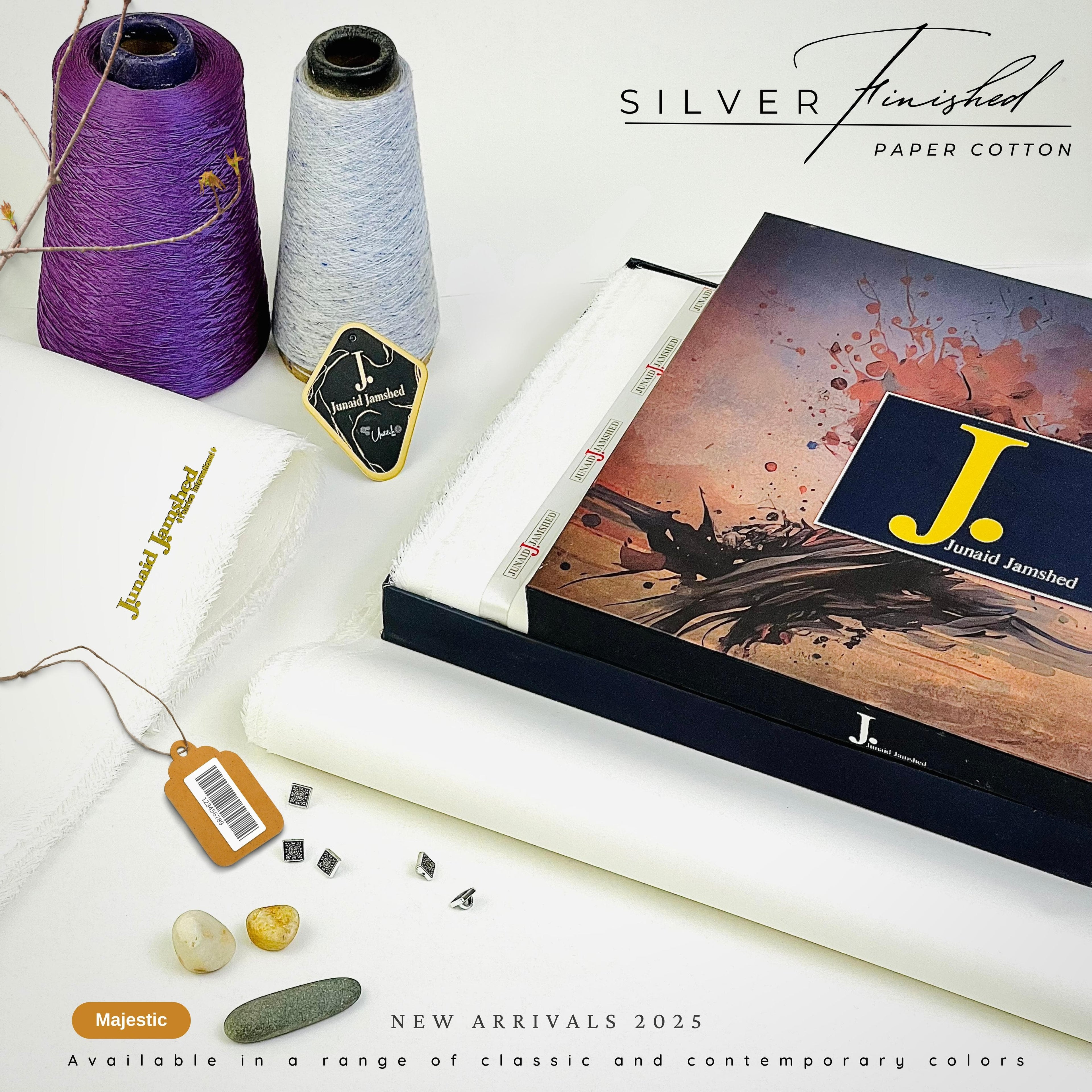 J• Summer Impressions Silver Finished Paper Cotton